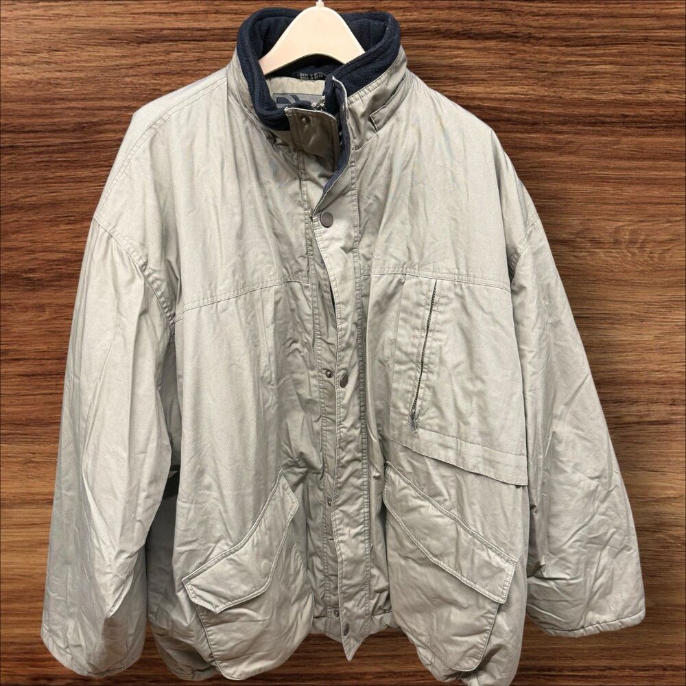 Boston Outfitters 5XB Utility Outdoor Jacket Big & Tall Beige Quilted Liner